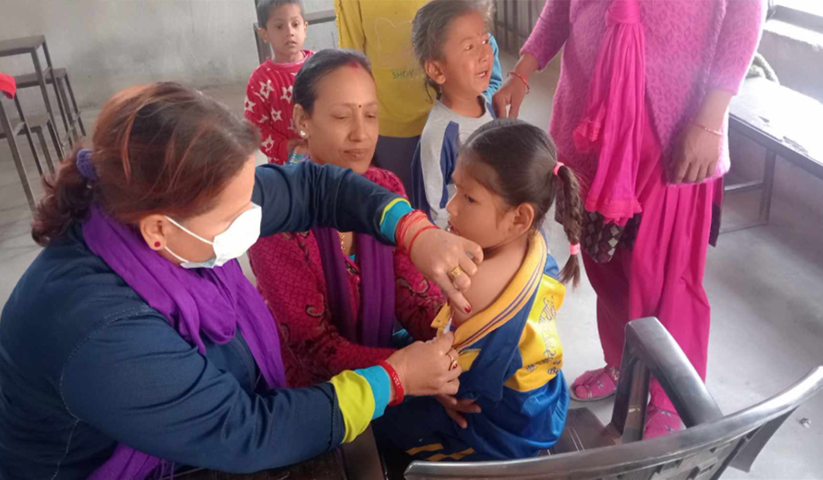 ८० प्रतिशत बालबालिकाले लगाए दादुरा–रुबेलाविरुद्धको खोप